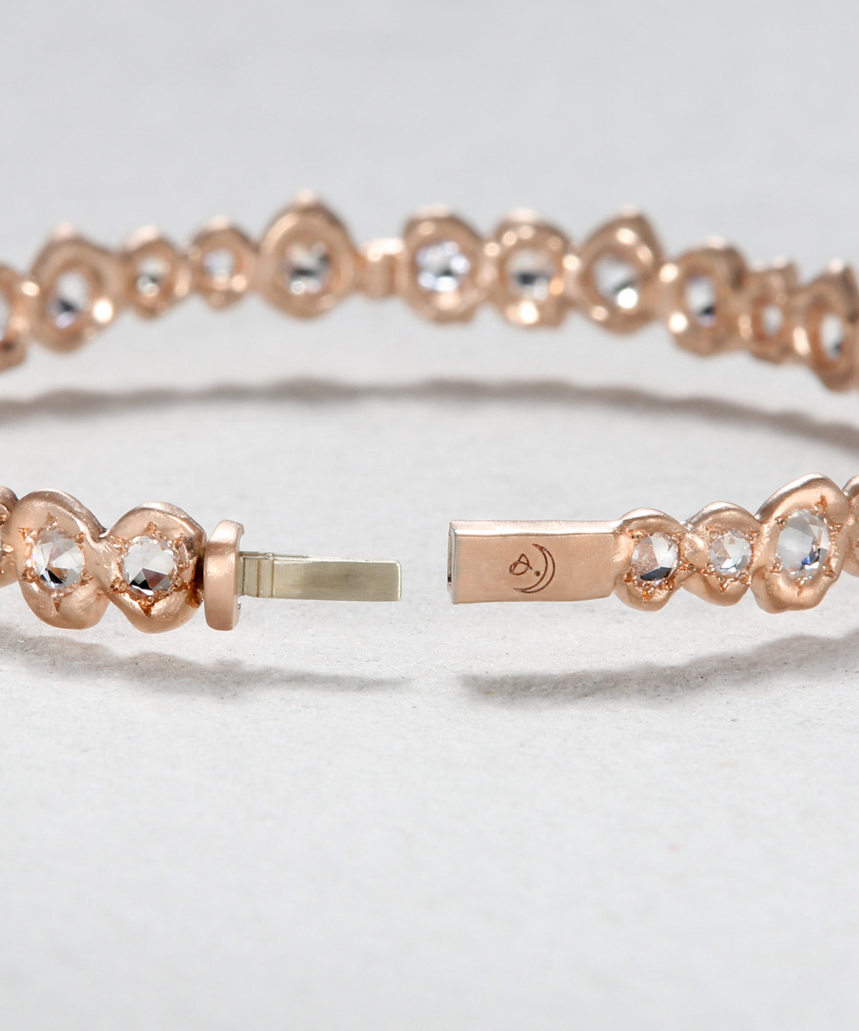 Rose Cut Sapphire Bangle