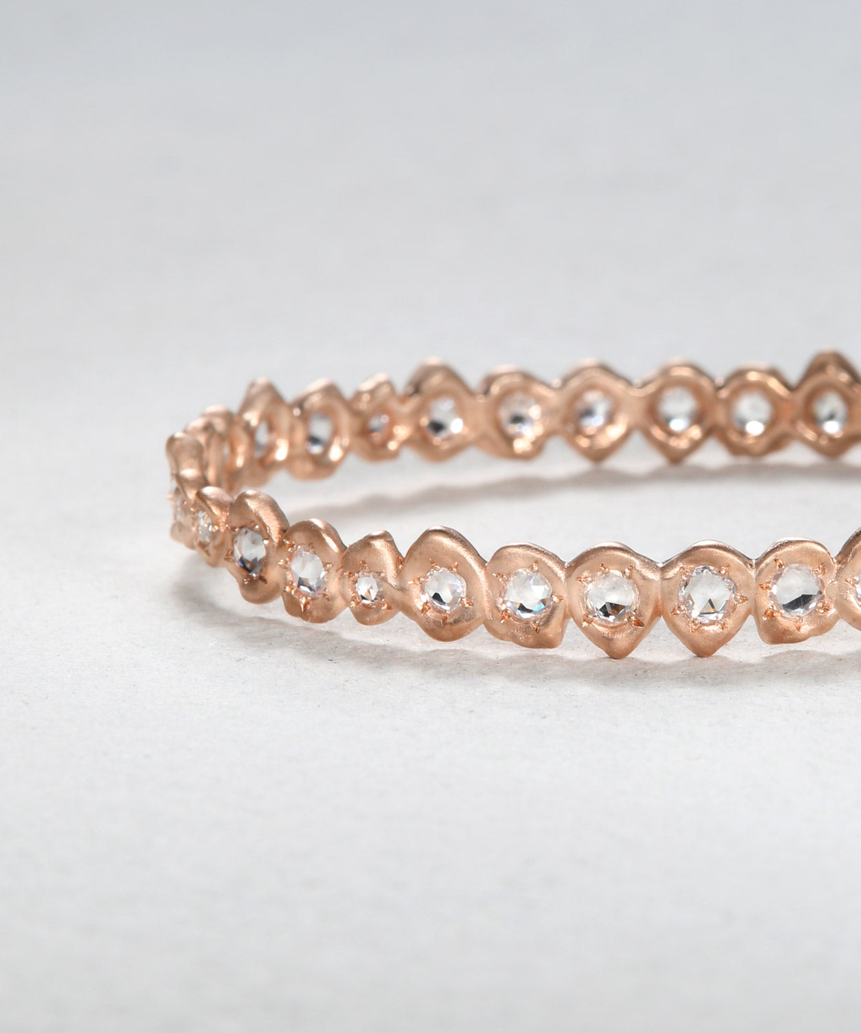 Rose Cut Sapphire Bangle