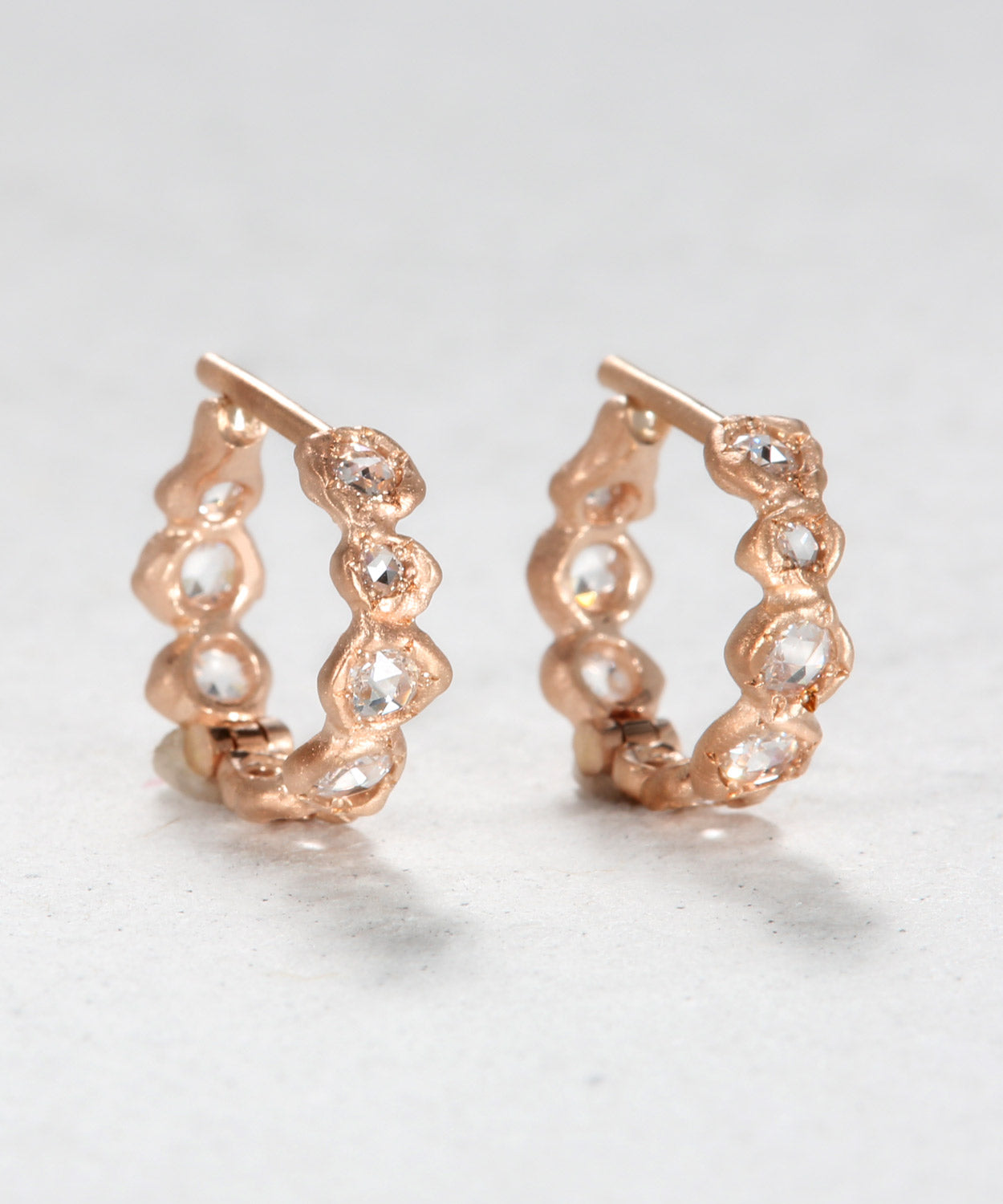 Rose Cut Diamond Earrings