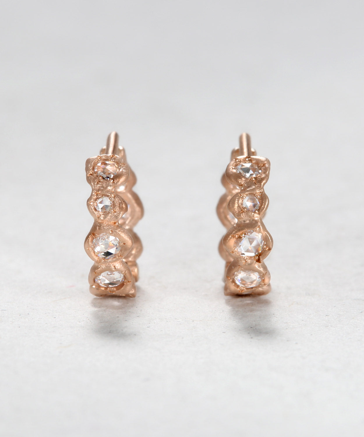 Rose Cut Diamond Earrings