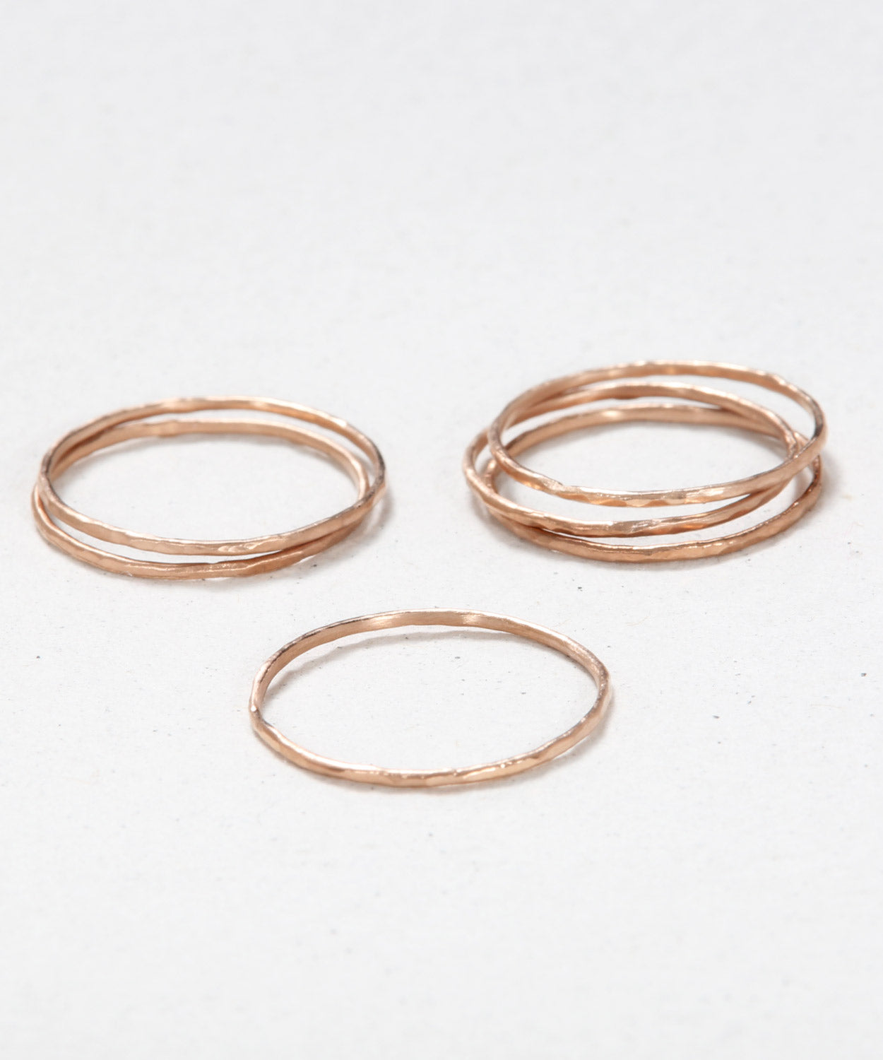 Dainty Hammered Stacking Band