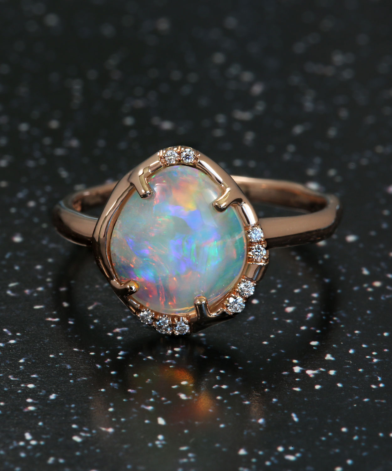 Aphenos Sacred Fifth Dimensional Light Opal Ring