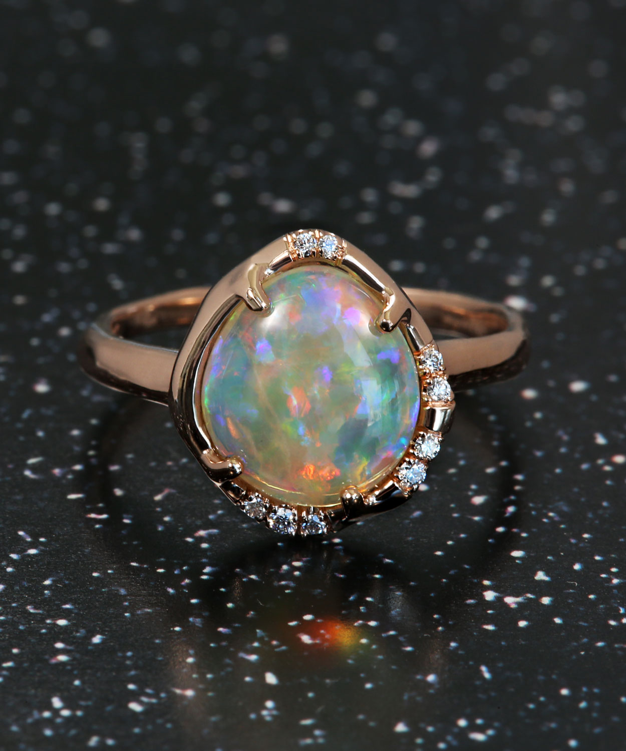 Aphenos Sacred Solar Light Opal Ring