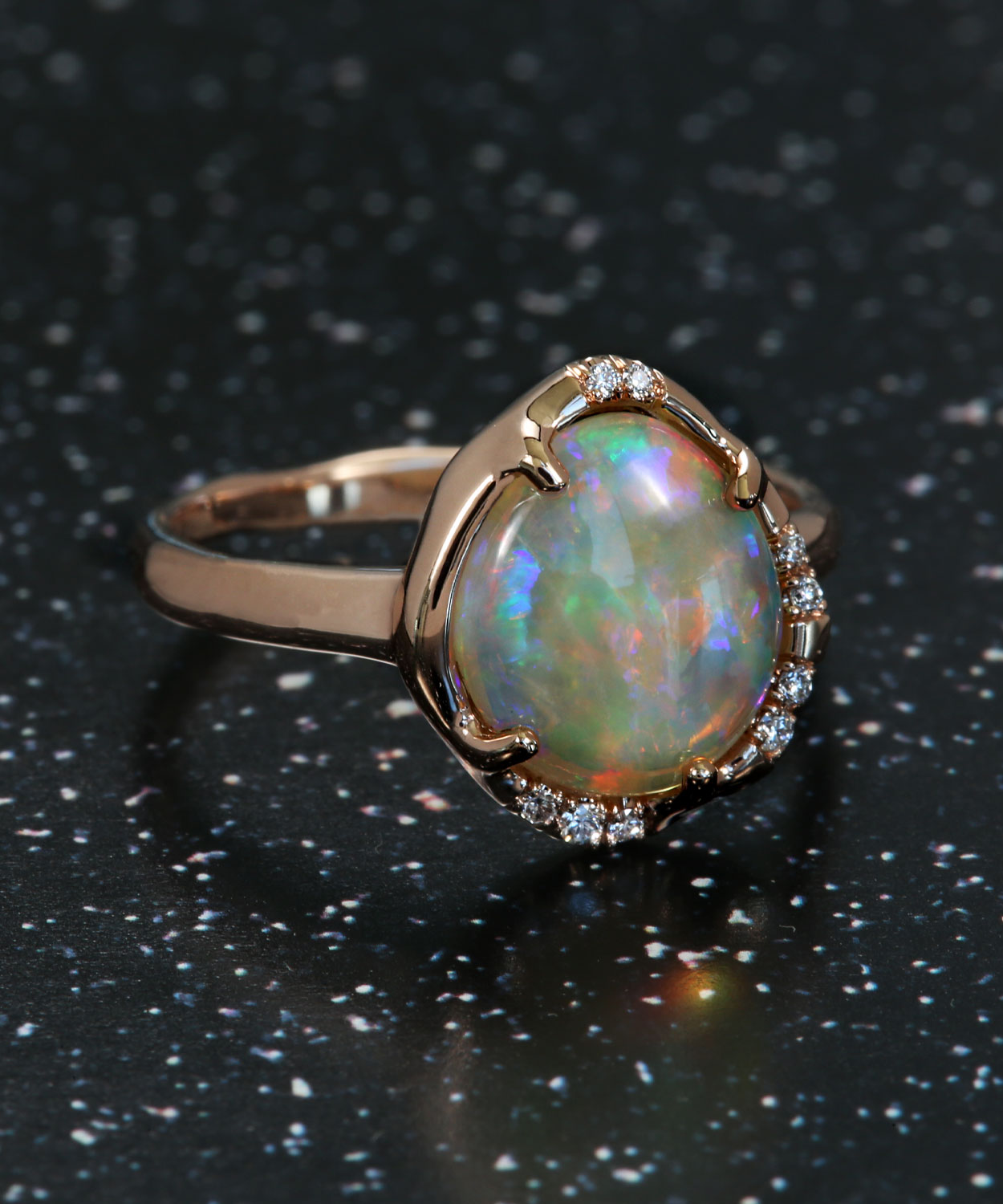 Aphenos Sacred Solar Light Opal Ring