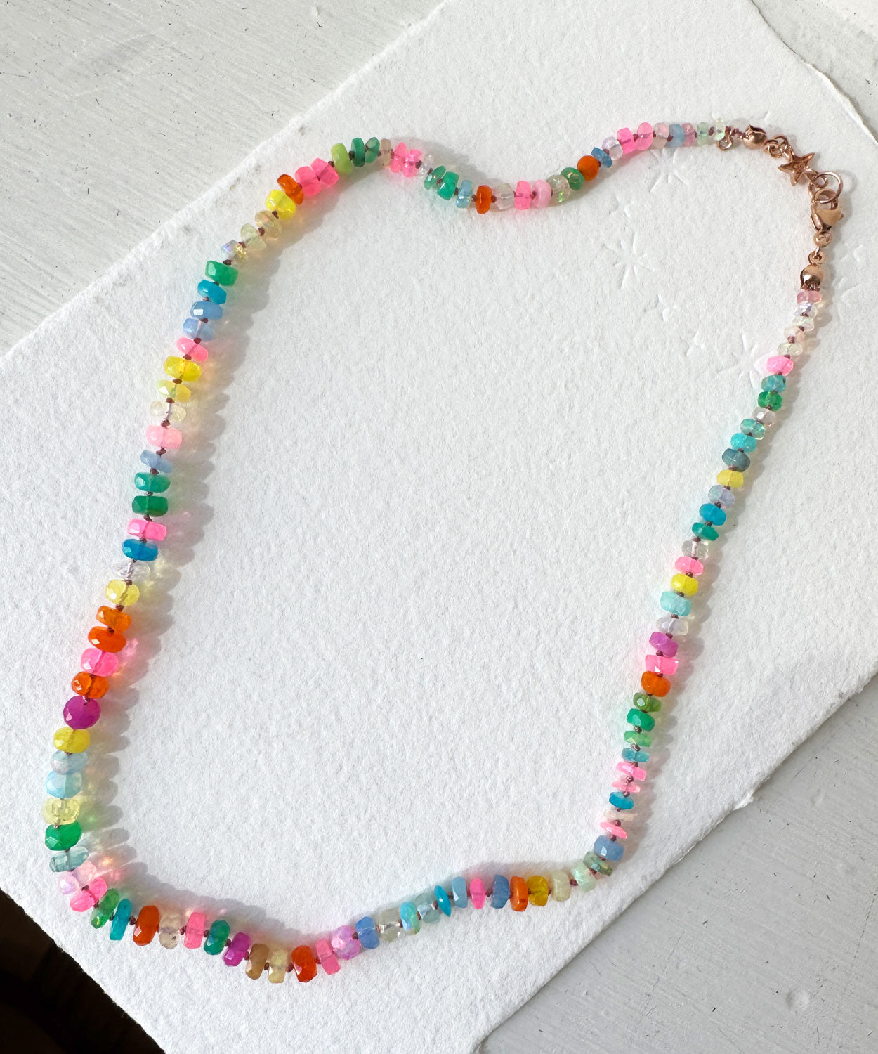 Disco Candy Ethiopian Opal Bead Necklace