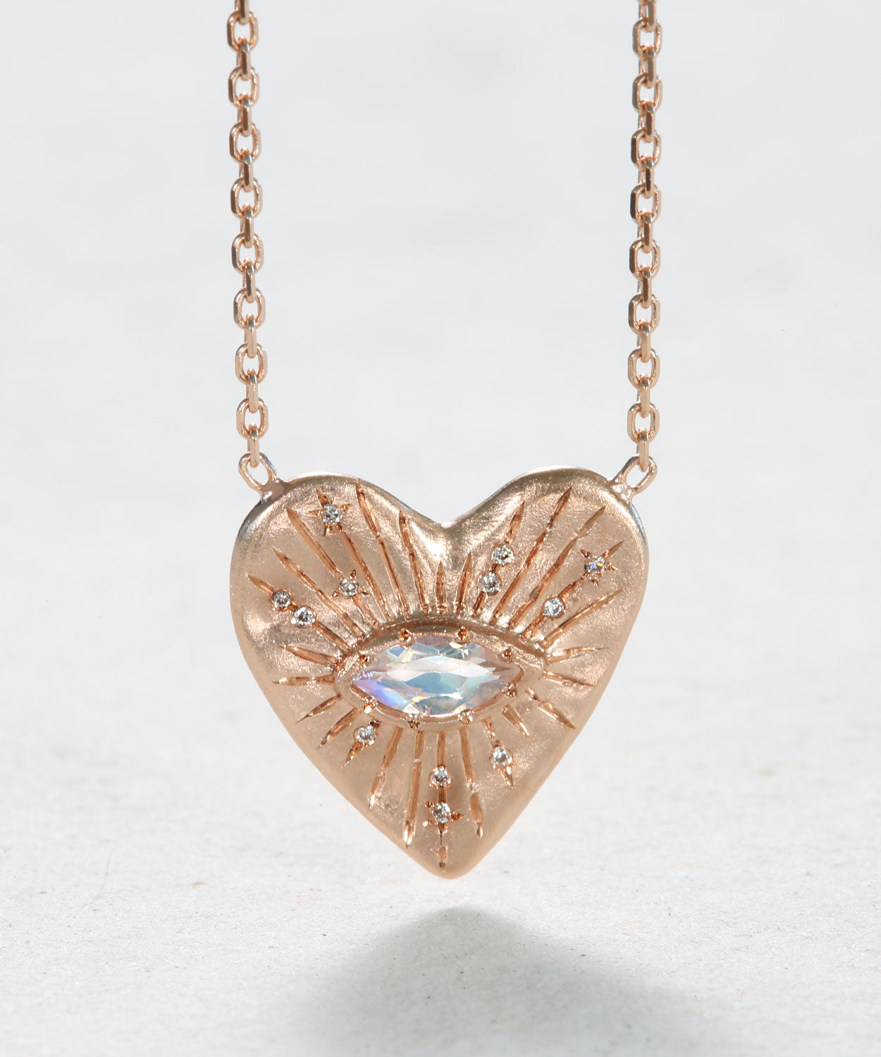 Etched Heart Formed Necklace