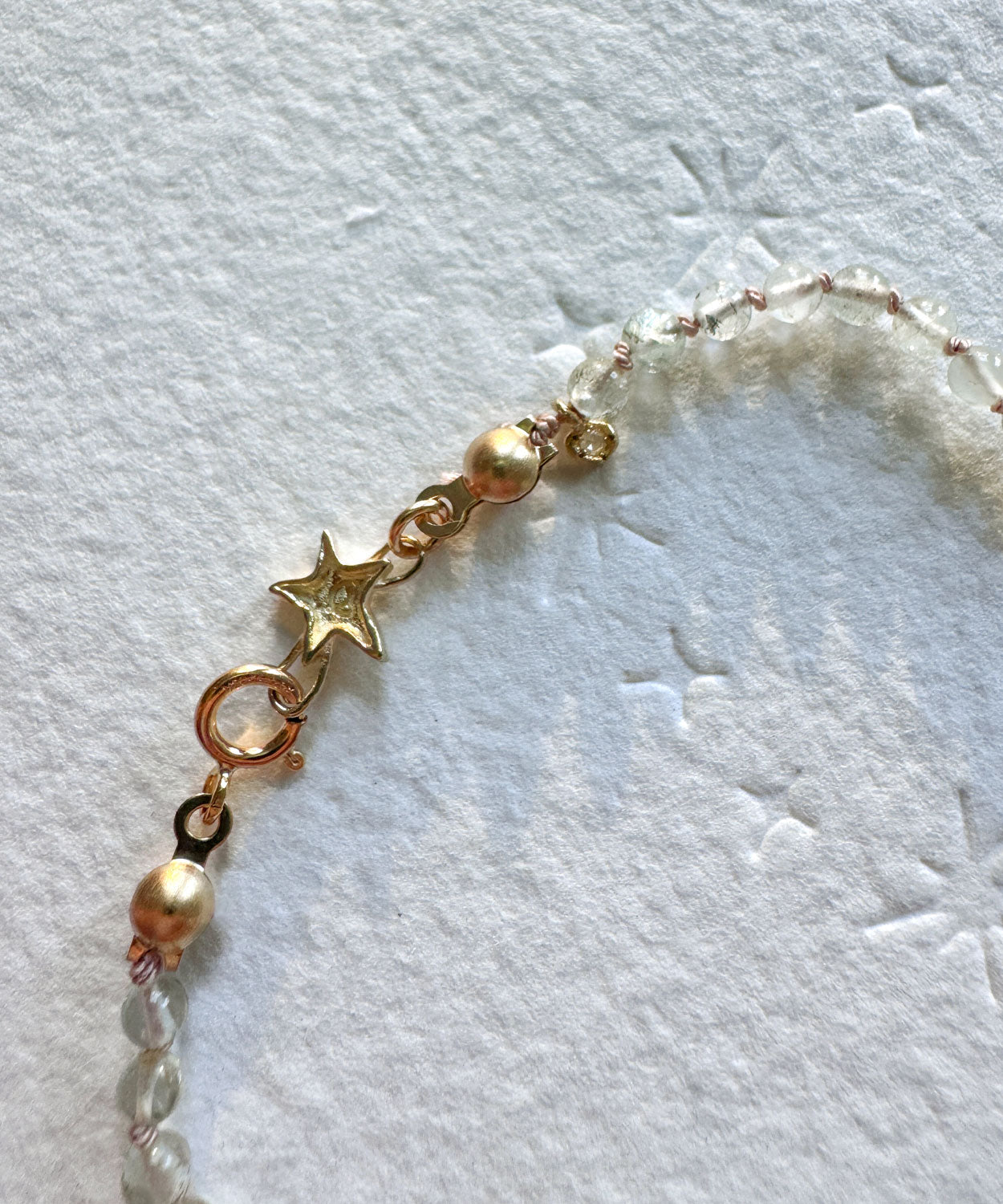 Glowy Morganite Faceted Bead Bracelet