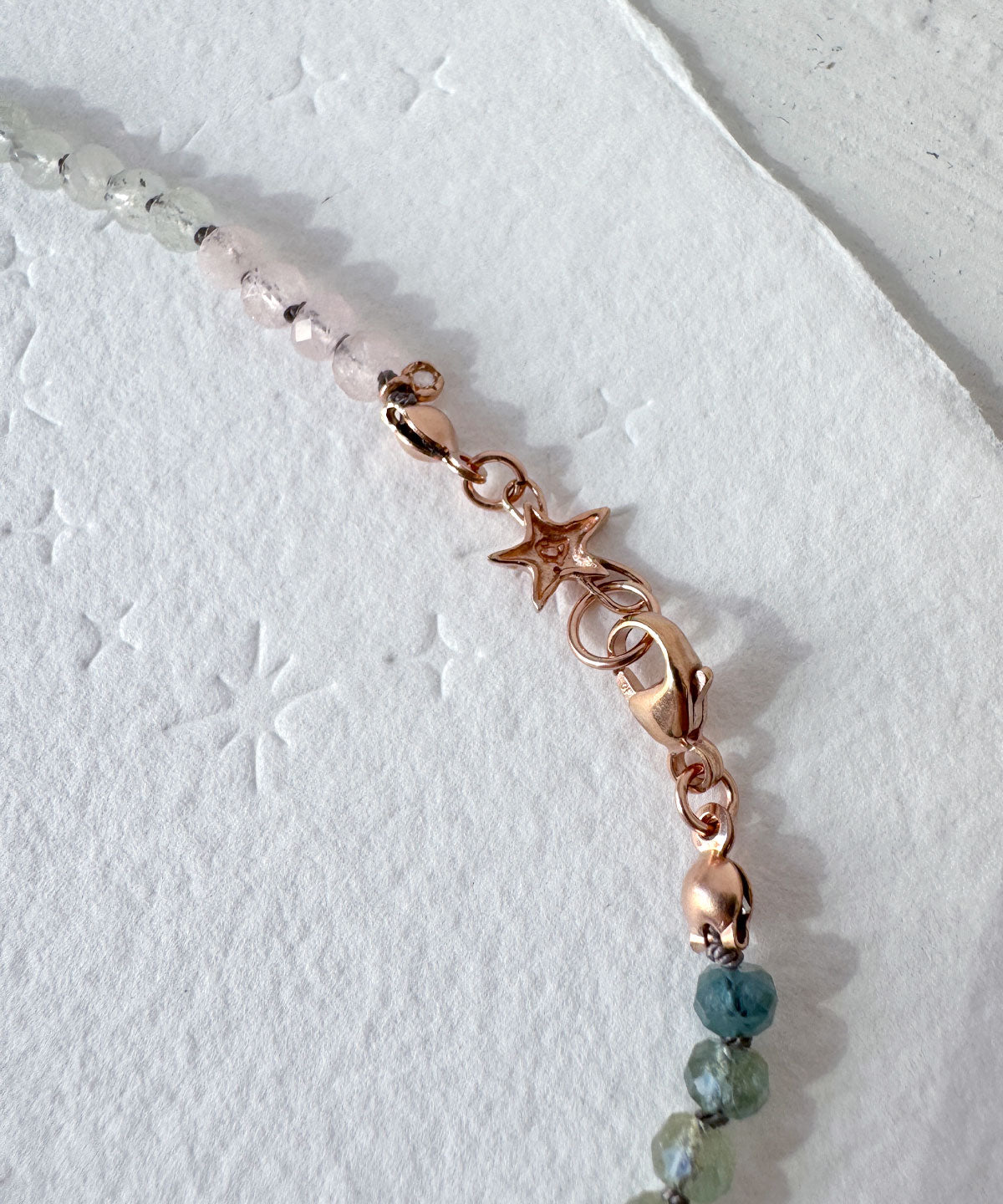 Glowy Morganite Faceted Bead Necklace
