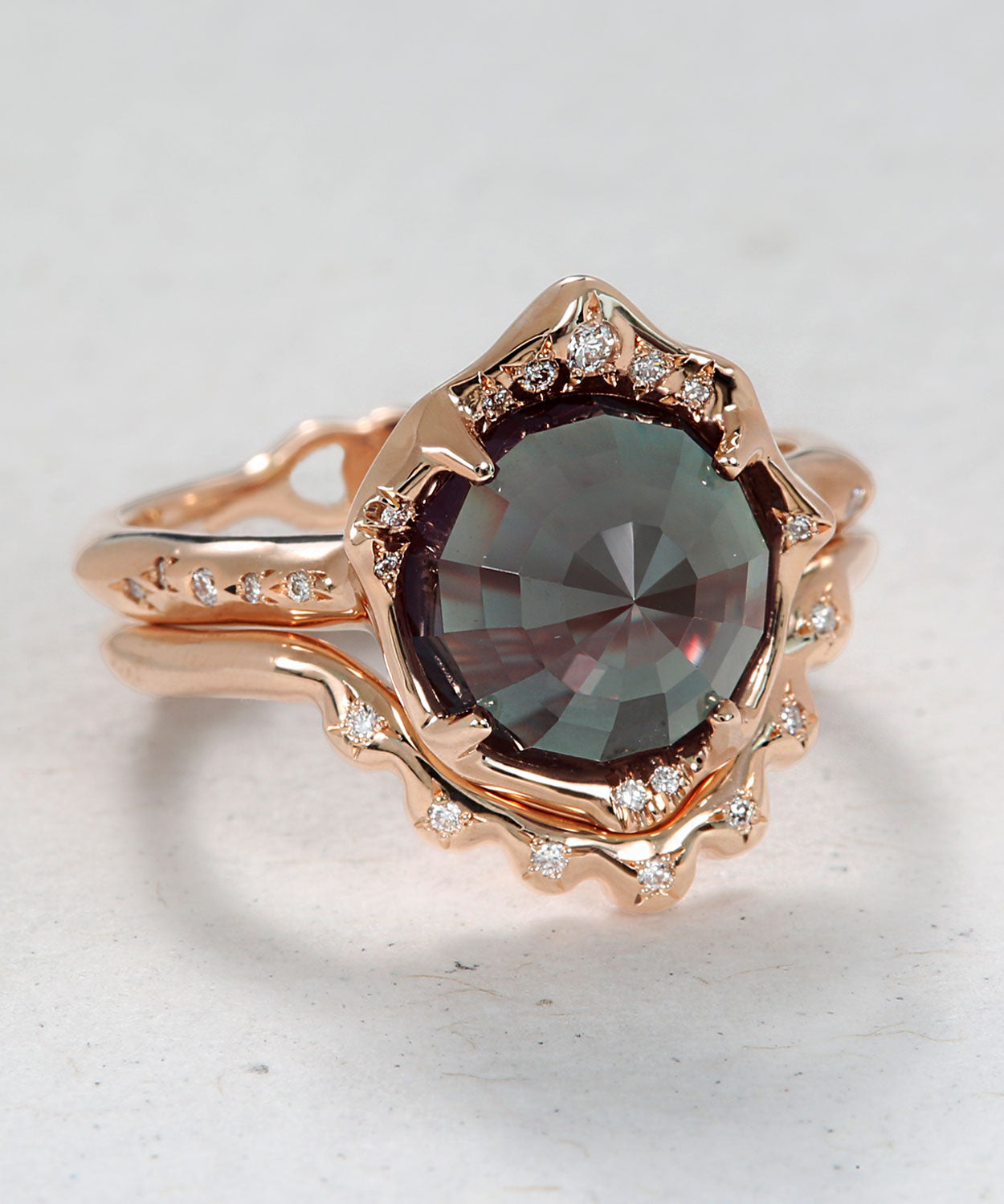 Infinite Love Alexandrite Light and Scallop Stack