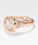 Infinite Love Emerald Diamond Engagement Ring