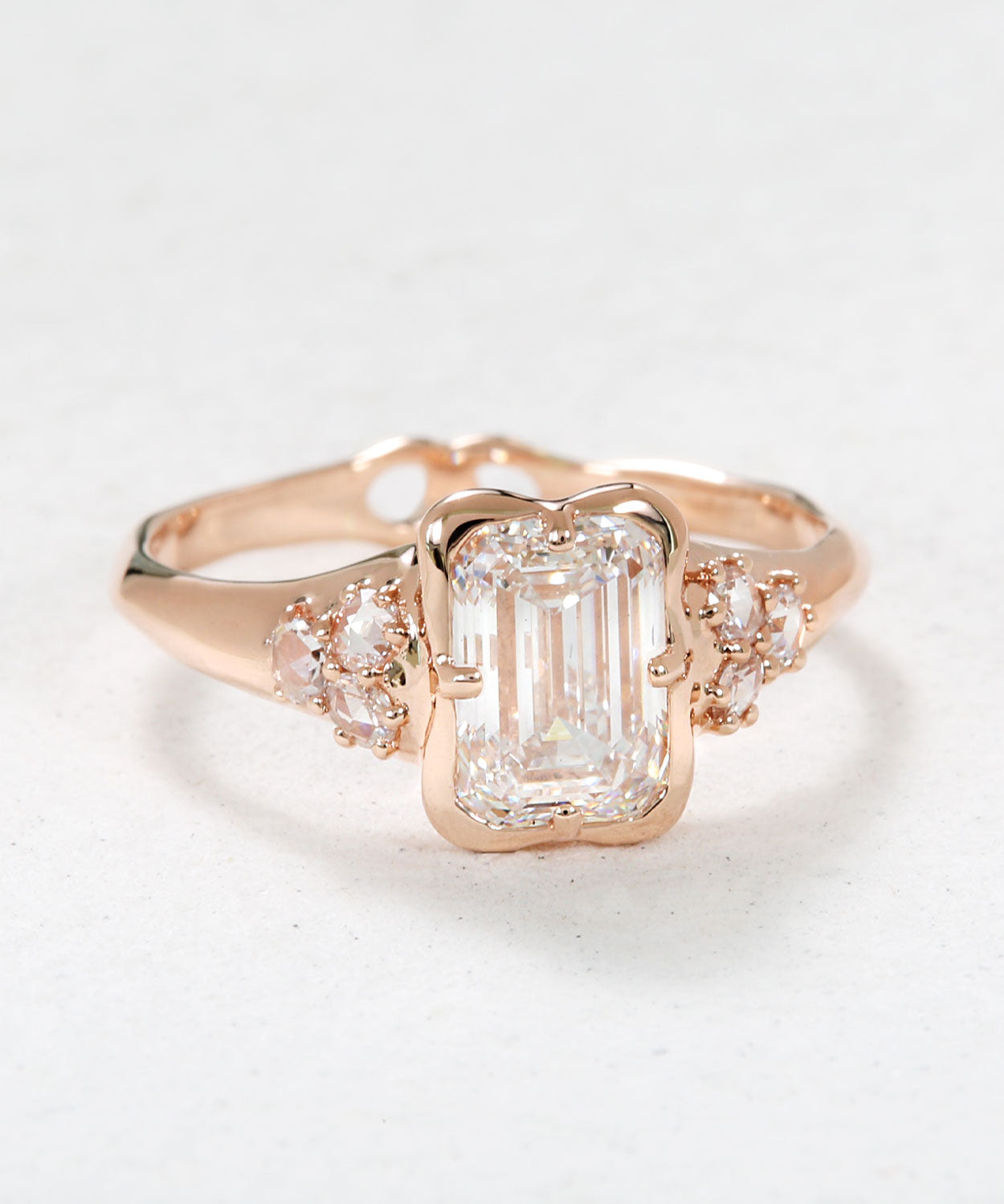 Infinite Love Emerald Diamond Engagement Ring