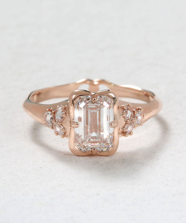 Infinite Love Emerald Diamond Engagement Ring
