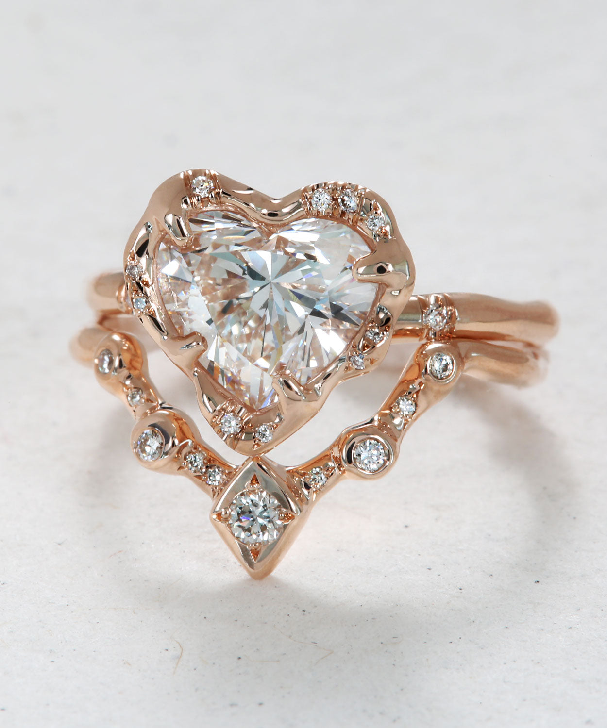 Infinite Love Heart Shape Diamond and Ethereal Stack