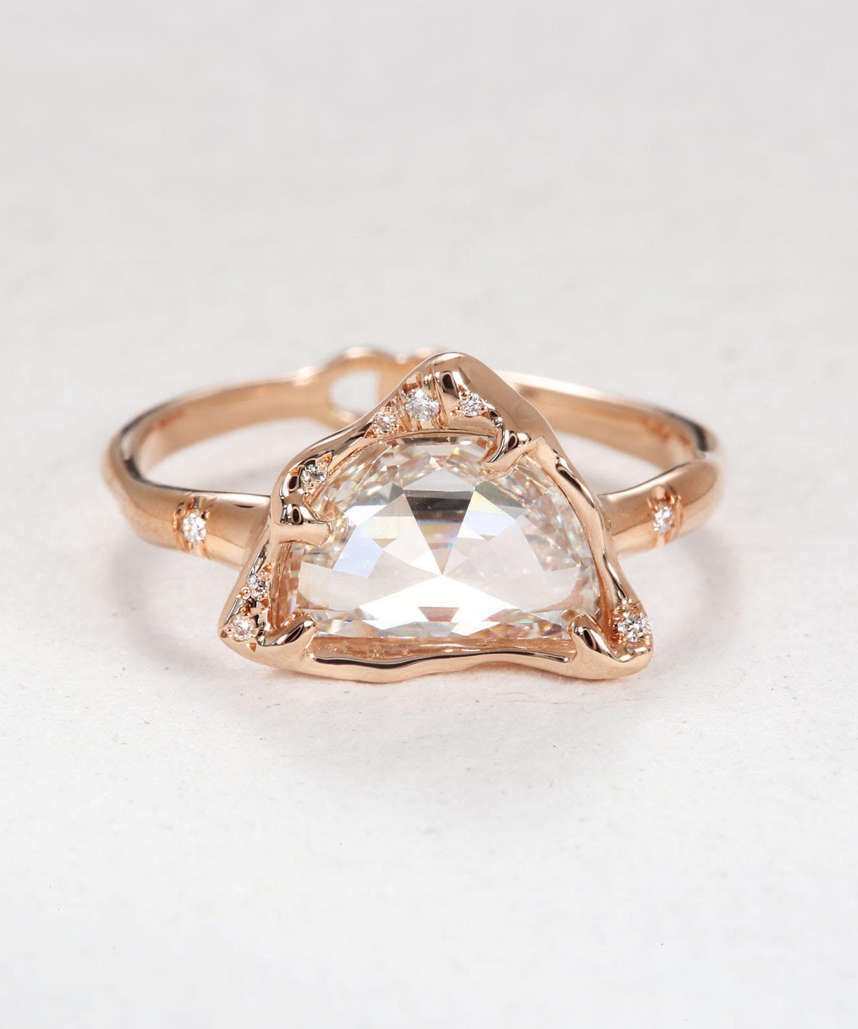 Infinite Love Moon Shape Diamond Ring