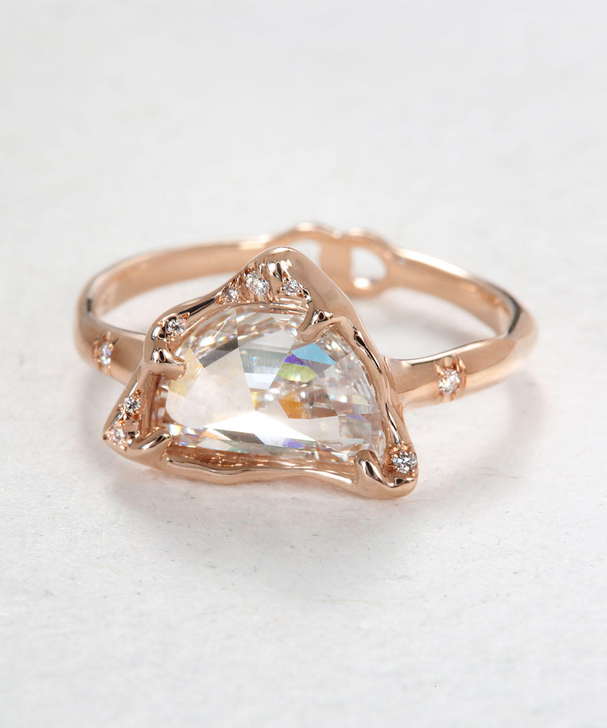 Infinite Love Moon Shape Diamond Ring