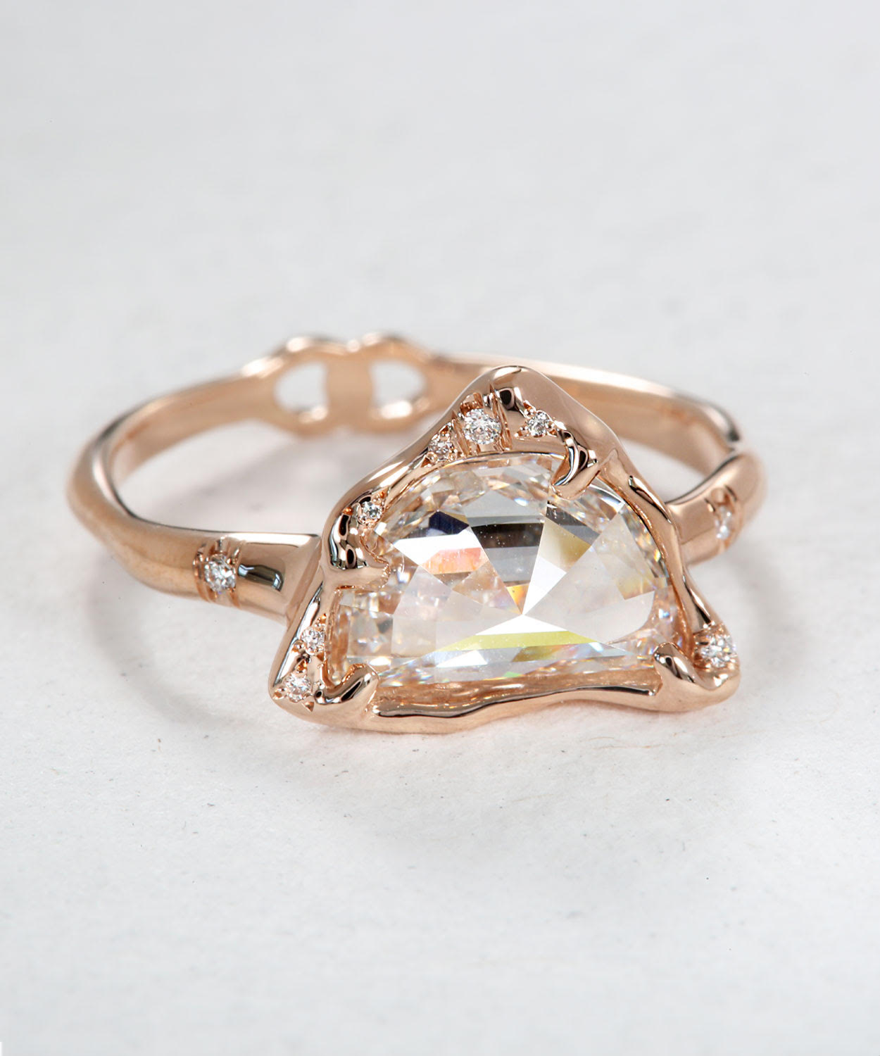 Infinite Love Moon Shape Diamond Ring