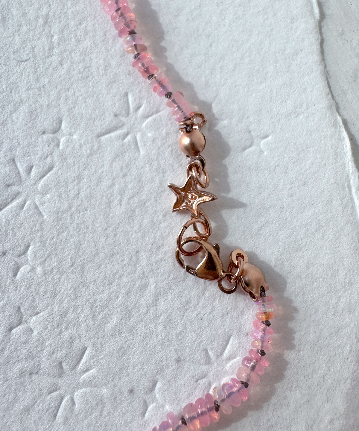 Luminous Peach Ethiopian Opal Smooth Rondelle Necklace