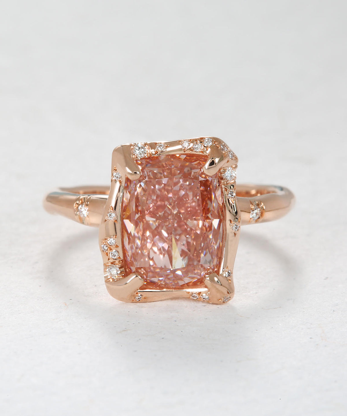 Shimmering Pink Diamond Engagement Ring