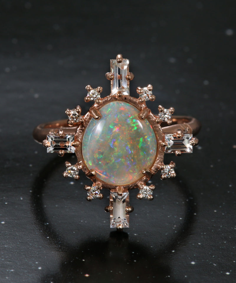 Starburst Glittering Space Opal Ring
