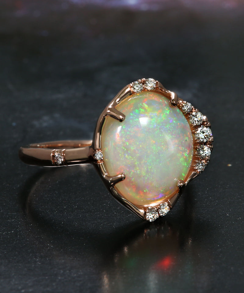 Stardust Sparkly Goodness Australian Opal Ring