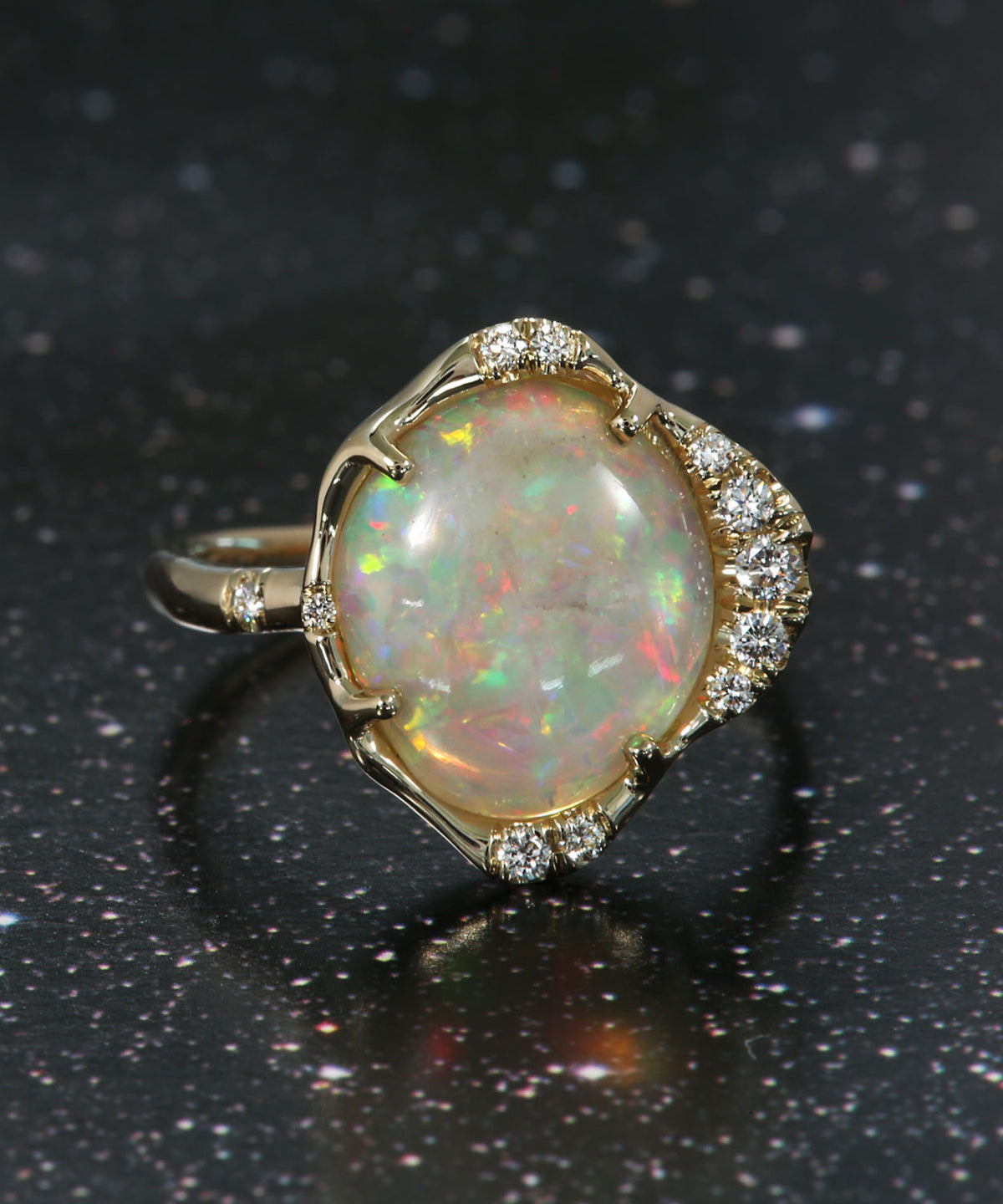 Stardust Glittering Dream Glow Opal Ring