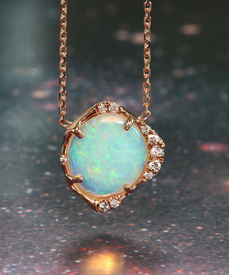 Stardust Oceanic Flash Opal Necklace