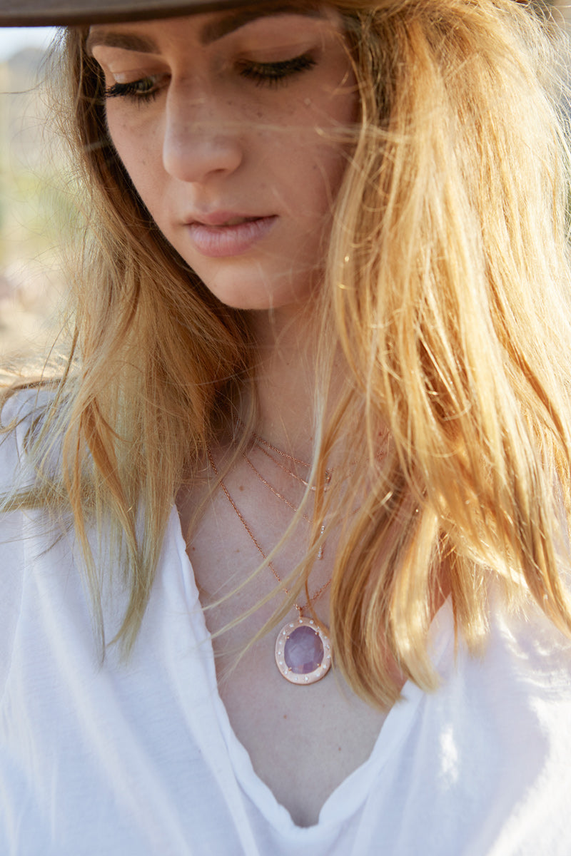 Pave Moon Necklace 