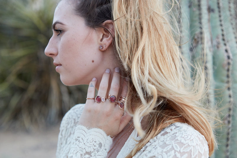 Teeny Diamond Chained Earrings