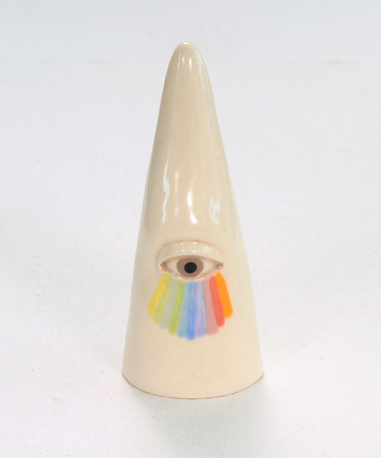Handmade Ring Cone With Rainbow Eye