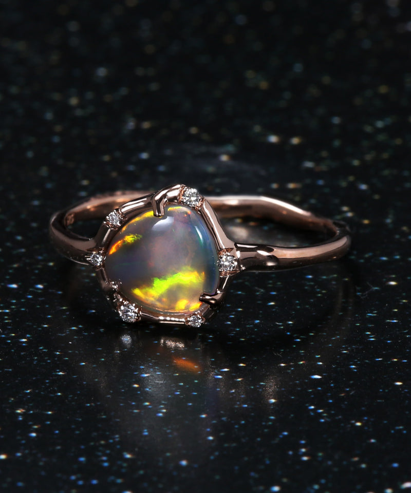 Cosmic Light Lightning Shock Opal Ring