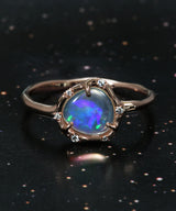 Cosmic Light Crystalline Flash Opal Ring