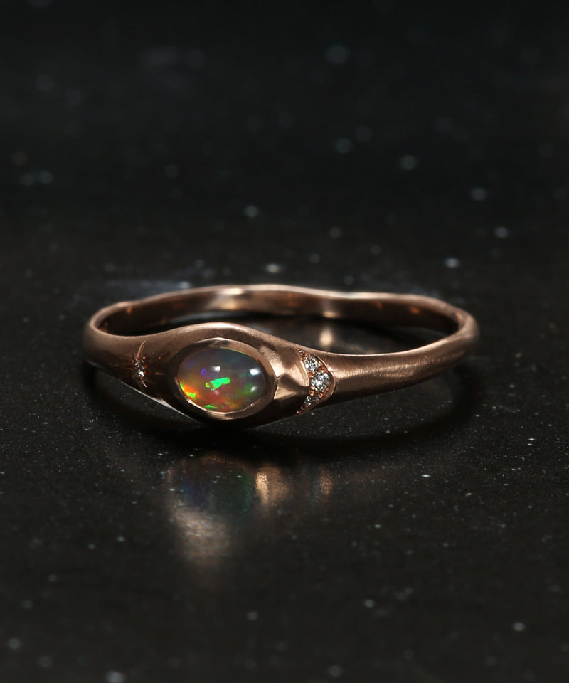 Dew Drop Galactic Crystal Opal Ring