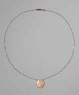 Diamond Moon Disc Necklace
