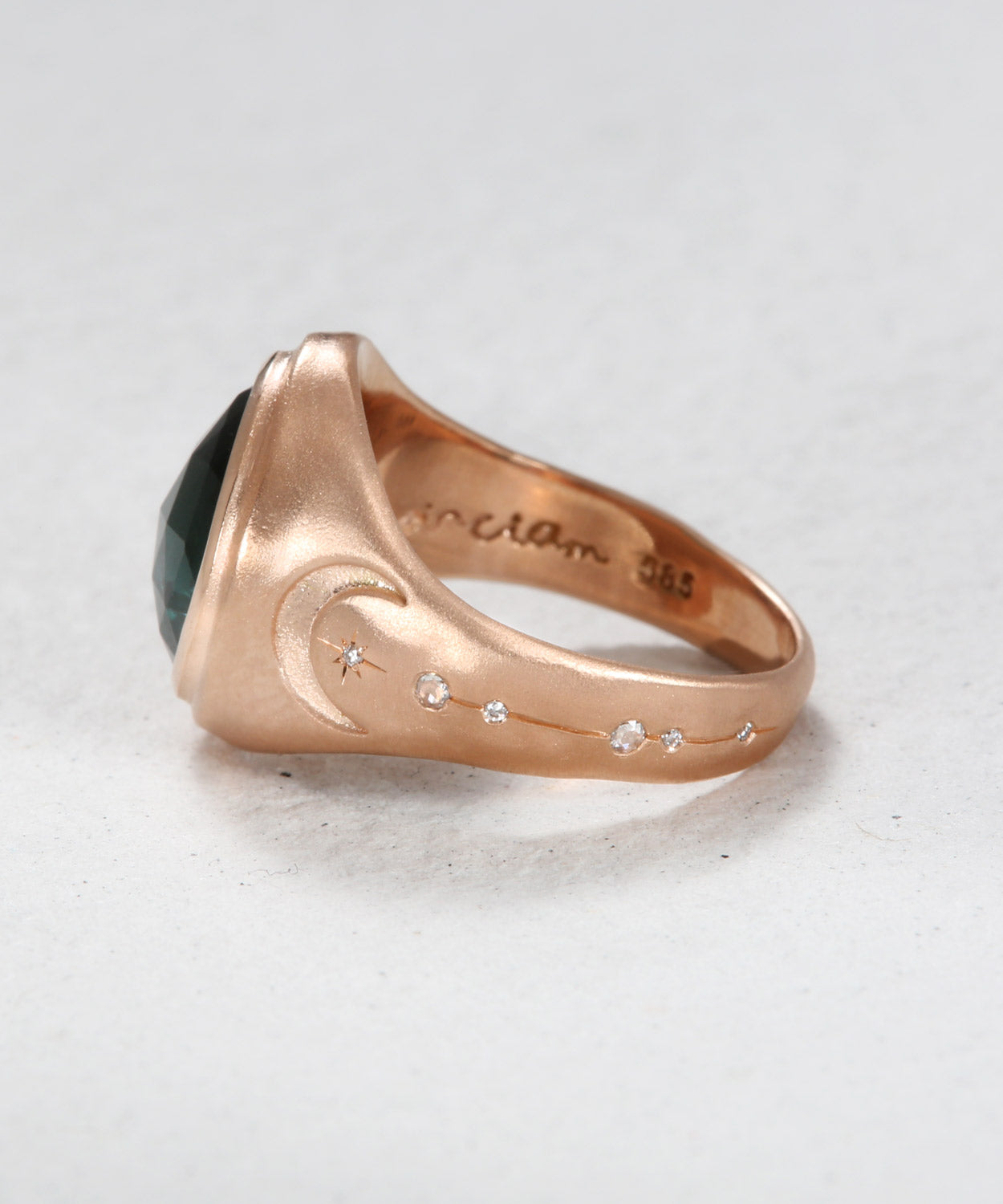 Double Moon Signet Ring