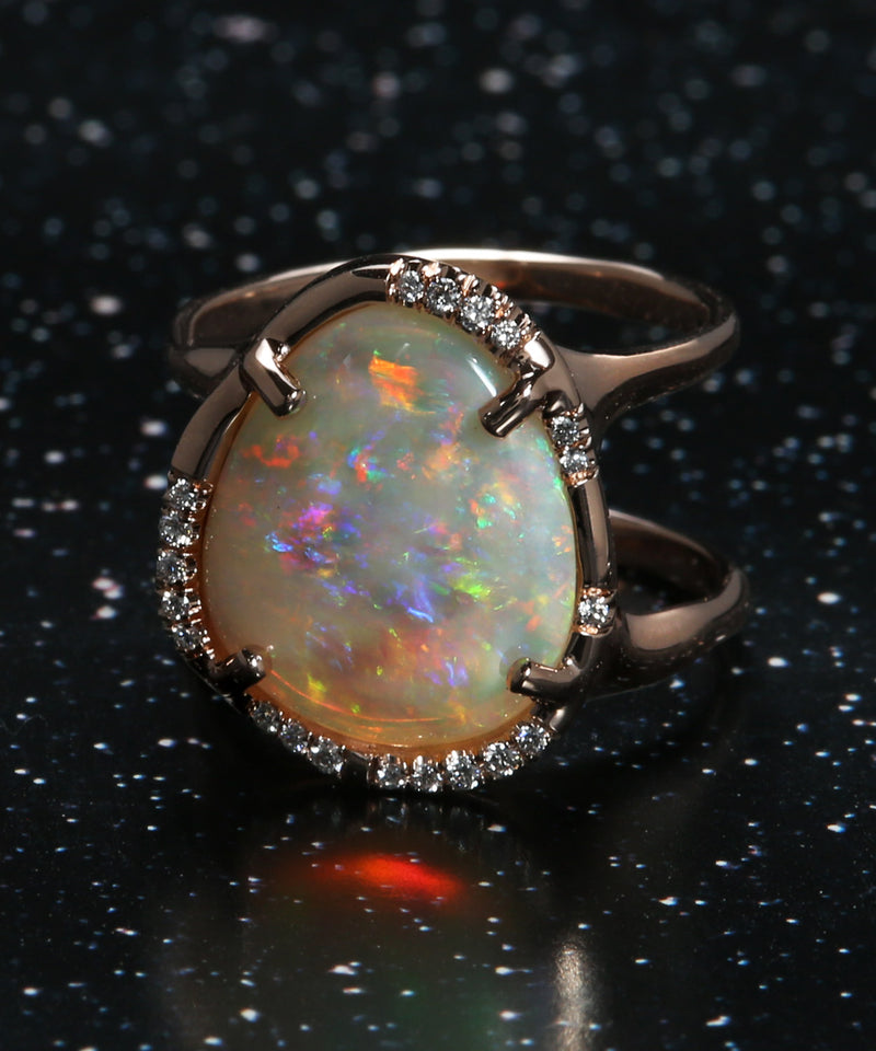 Ethos Multicolor Sparkle Opal Ring