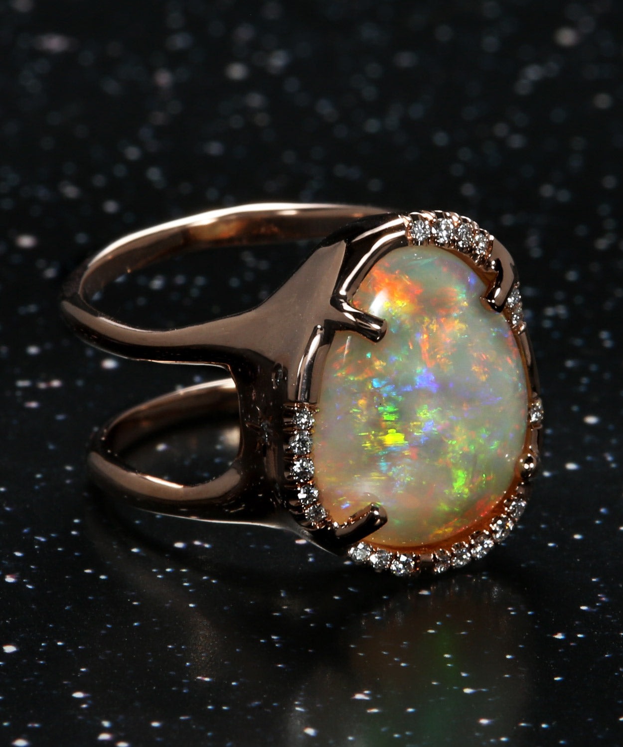 Ethos Multicolor Sparkle Opal Ring