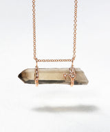 Horizontal Smoky Healing Stone Necklace