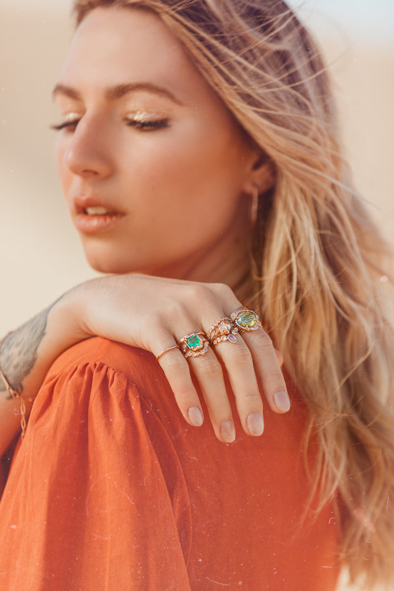 Infinite Love Emerald Engagement Ring