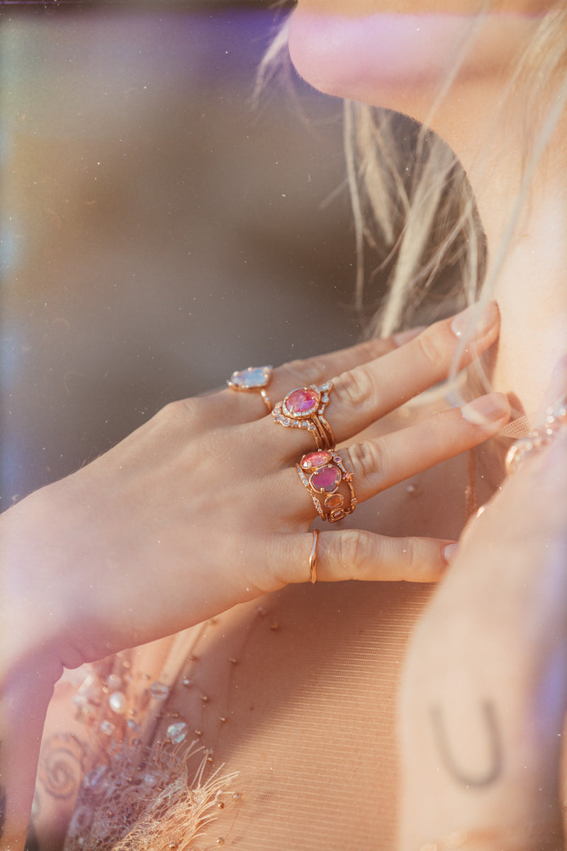 Aphenos Pink Ombre Ring