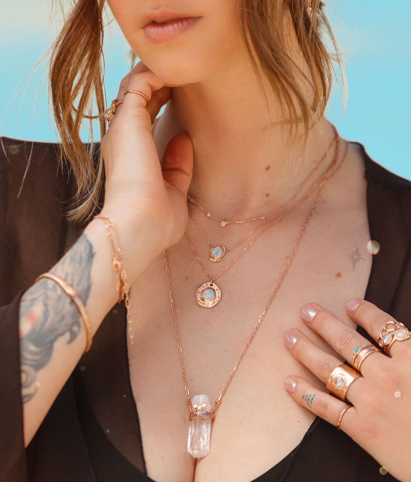 Celestial Sparkle Healing Crystal Necklace