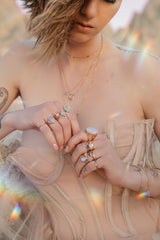 Star Dusted Moonstone Ring