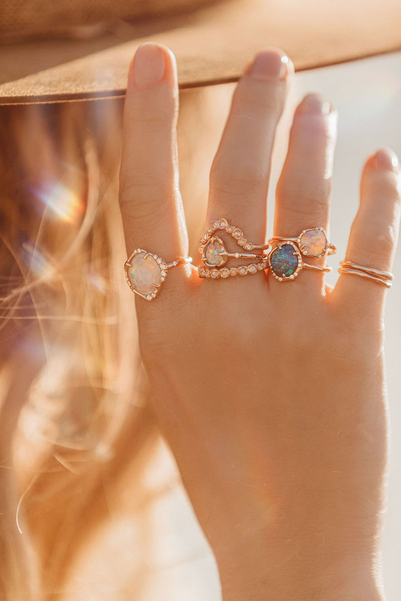 Stardust Ethiopian Opal Ring