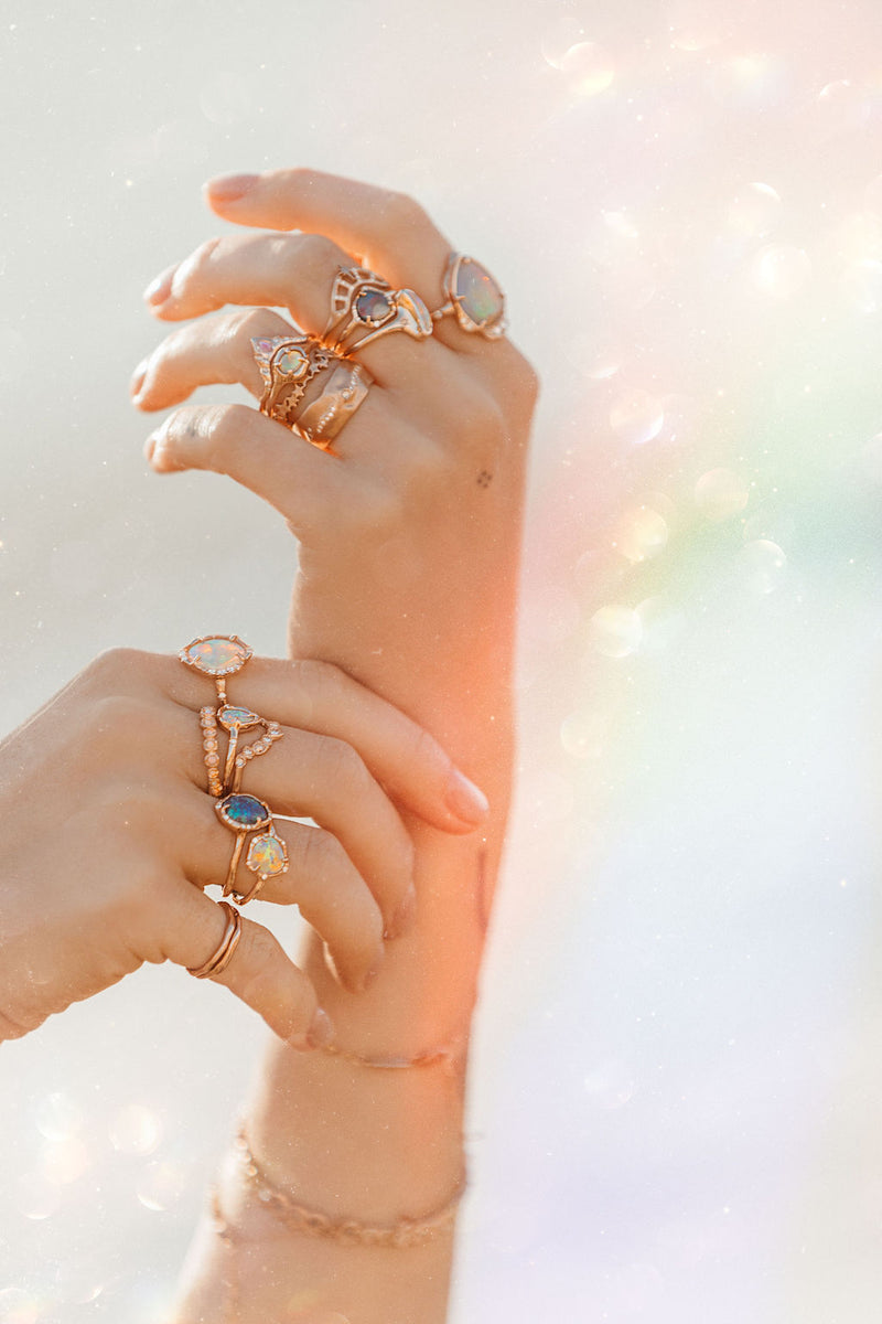 Stardust Ethiopian Opal Ring