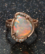Marvolo Blinding Floral Sunset Flash Opal Ring