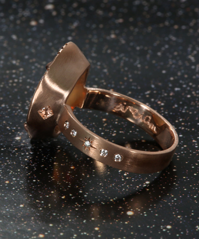 Marvolo Blinding Floral Sunset Flash Opal Ring