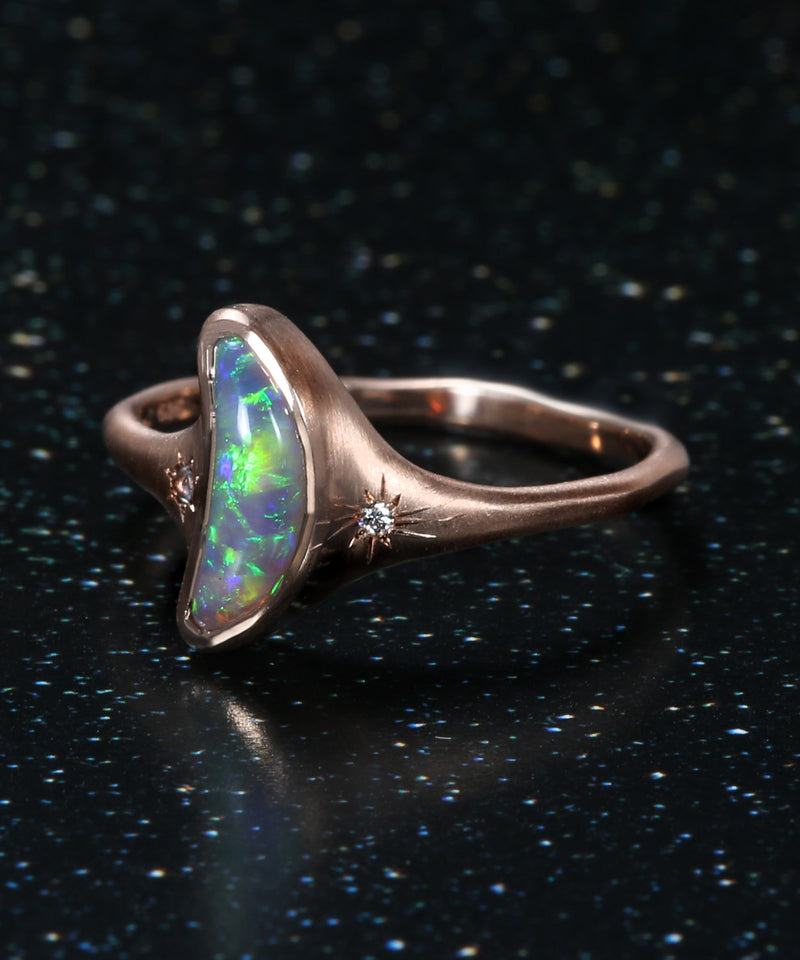 Nana Moon Transparent Crystal Opal Ring