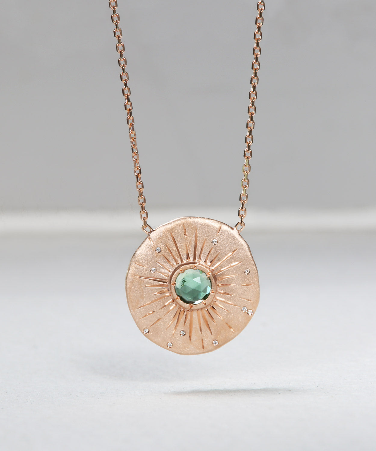 Etched Sea Disc Necklace