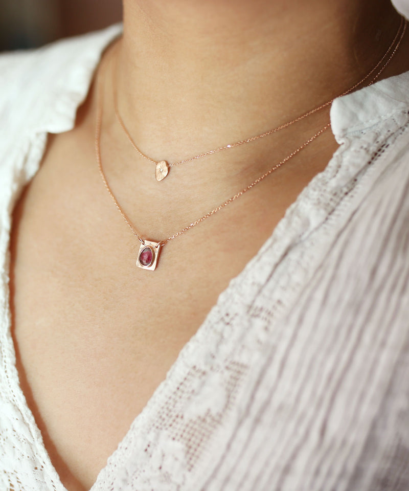 Pear Shape Plate Necklace