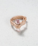 Pink Crystal Hoop Earring