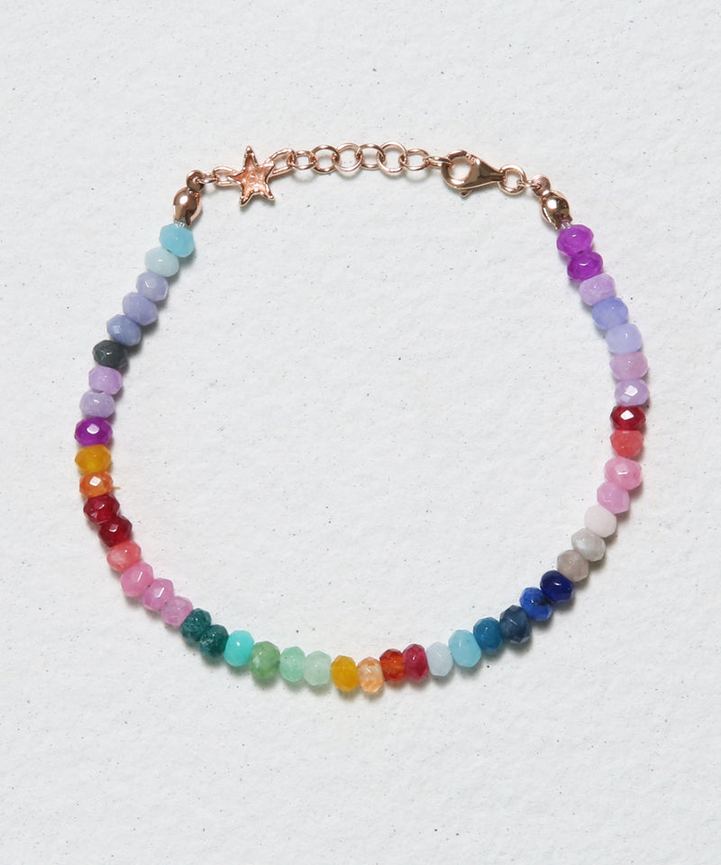 Rainbow Jade Star Clasp Bracelet